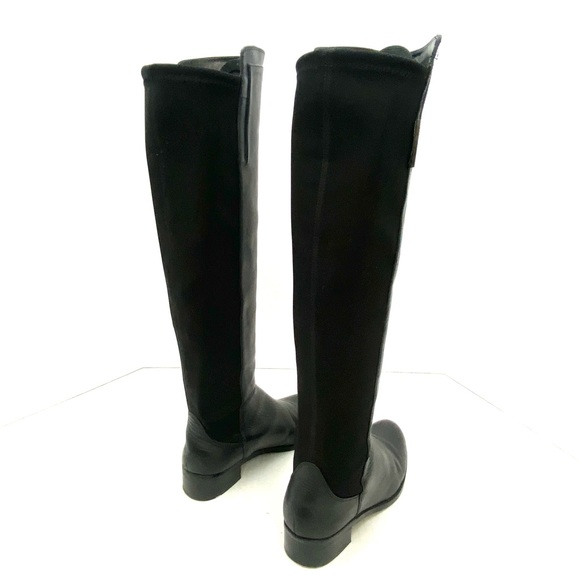 Vince Camuto Women's Black Multi-Texture Kellisi Stretch Panel Knee High Boot - Picture 4 of 16